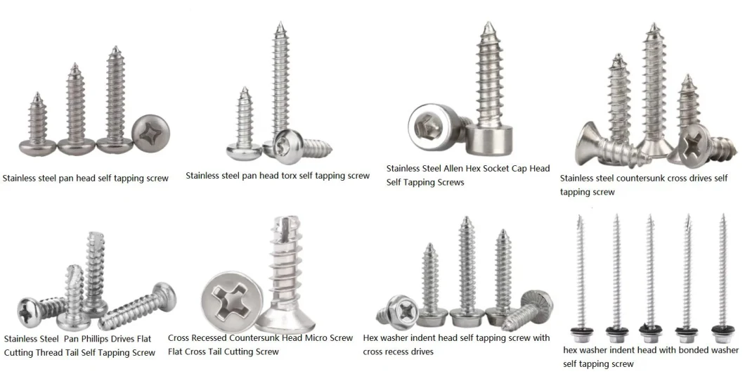 Stainless Steel Screws/Hex Head Self Drilling Tapping Screw/Roofing Screw/Machine Screw/Wood Timber Screw/Chipboard Drywall Screw/Deck Screw/Gurb Sets Screws