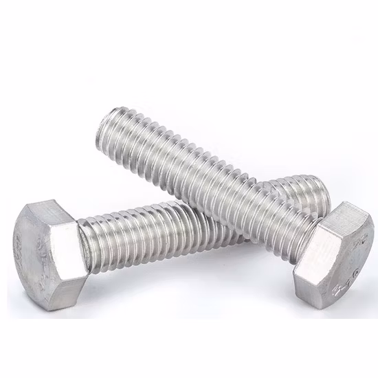 Boulon à tête hexagonale en acier inoxydable DIN933 931 304 316 A2-70 A4-80