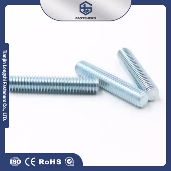 M8 M10 M12 zingué, HDG, tiges entièrement filetées SS304/316, barre filetée et goujons