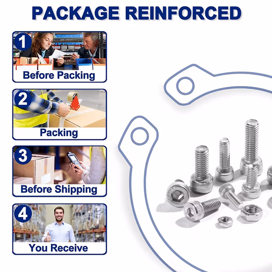 Boulons en acier inoxydable/boulon hexagonal et écrous/boulon à douille/boulon extra long/boulon en U/boulon à embase hexagonale/boulon Allen/boulon de chariot/goujons DIN933/DIN931/DIN6921/DIN912